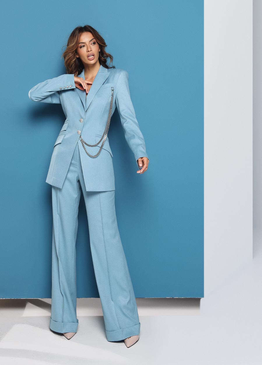 Cindy Suit – Elegant Power Dressing in Sky Blue